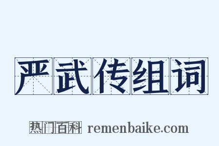 严武传组词是什么意思的图片